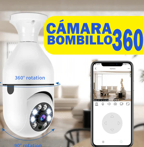 ÚLTIMAS 12 UNIDADES | CAMARA DE SEGURIDAD 360° FULL HD VISION NOCTURNA+3 REGALOS