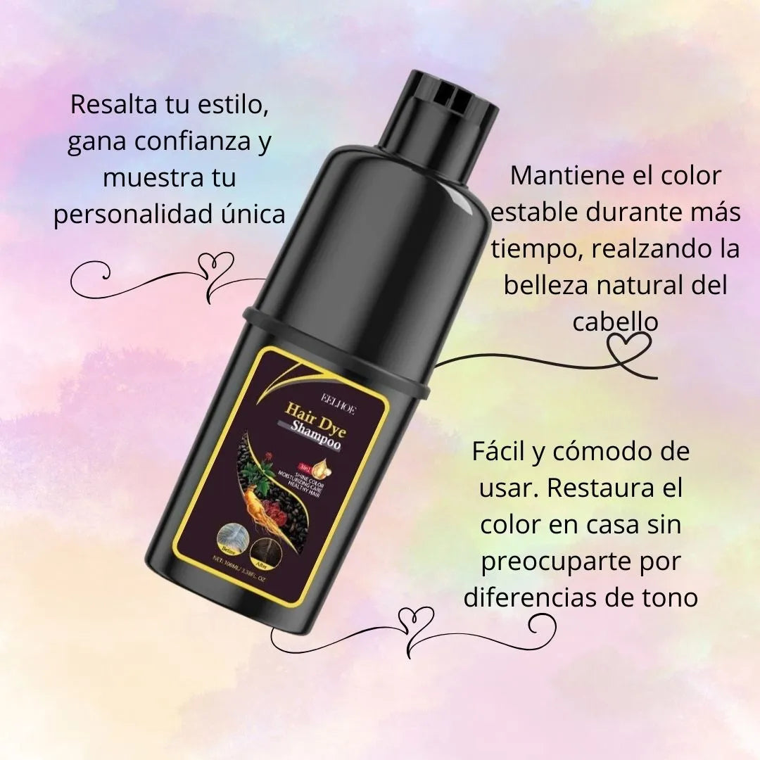 EELHOE® Champú Tinte 3 en 1 | Paga 1 y lleva 2