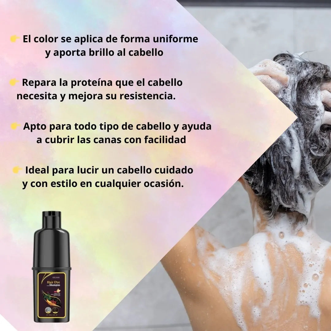 EELHOE® Champú Tinte 3 en 1 | Paga 1 y lleva 2